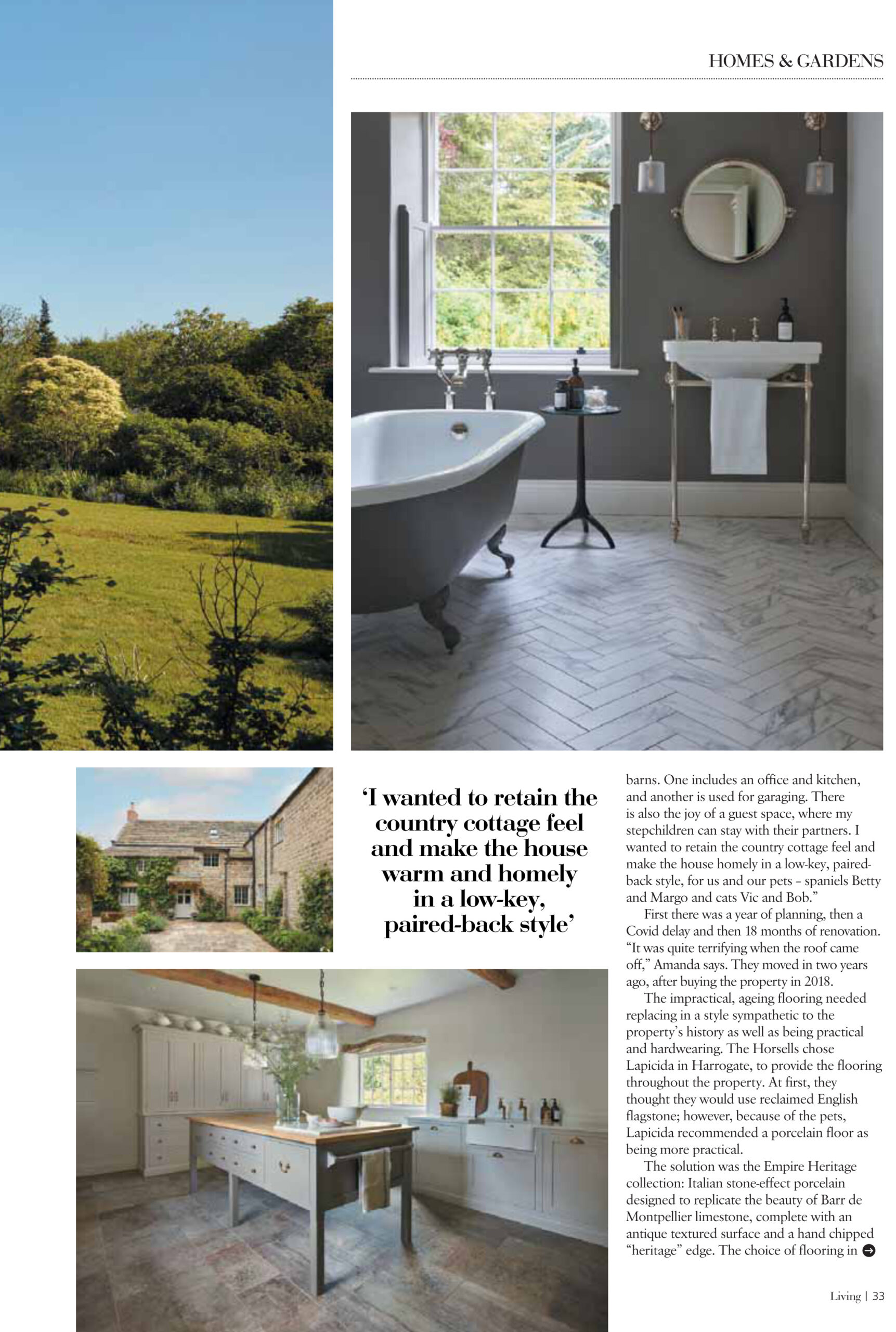 Yorkshire Living November 2023 featuring Lapicida floor