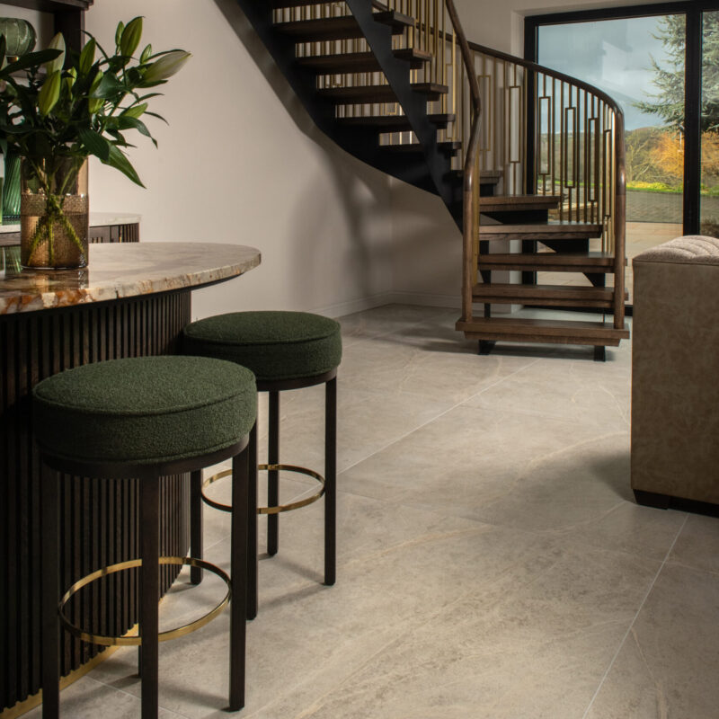 Lapicida S Stone White is an Italian porcelain tile inspired by natural stone