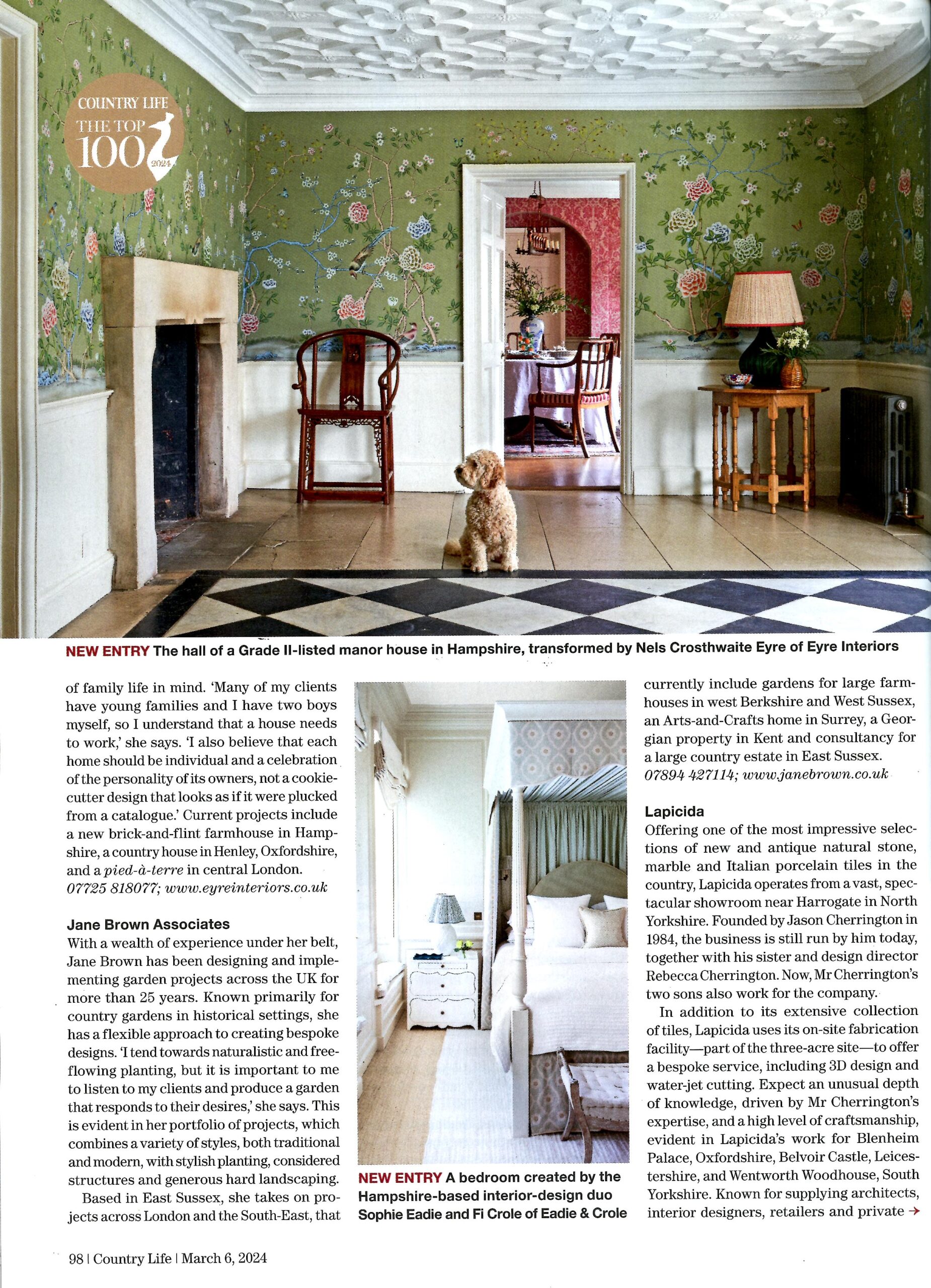 Lapicida in Country Life Top 100 2024