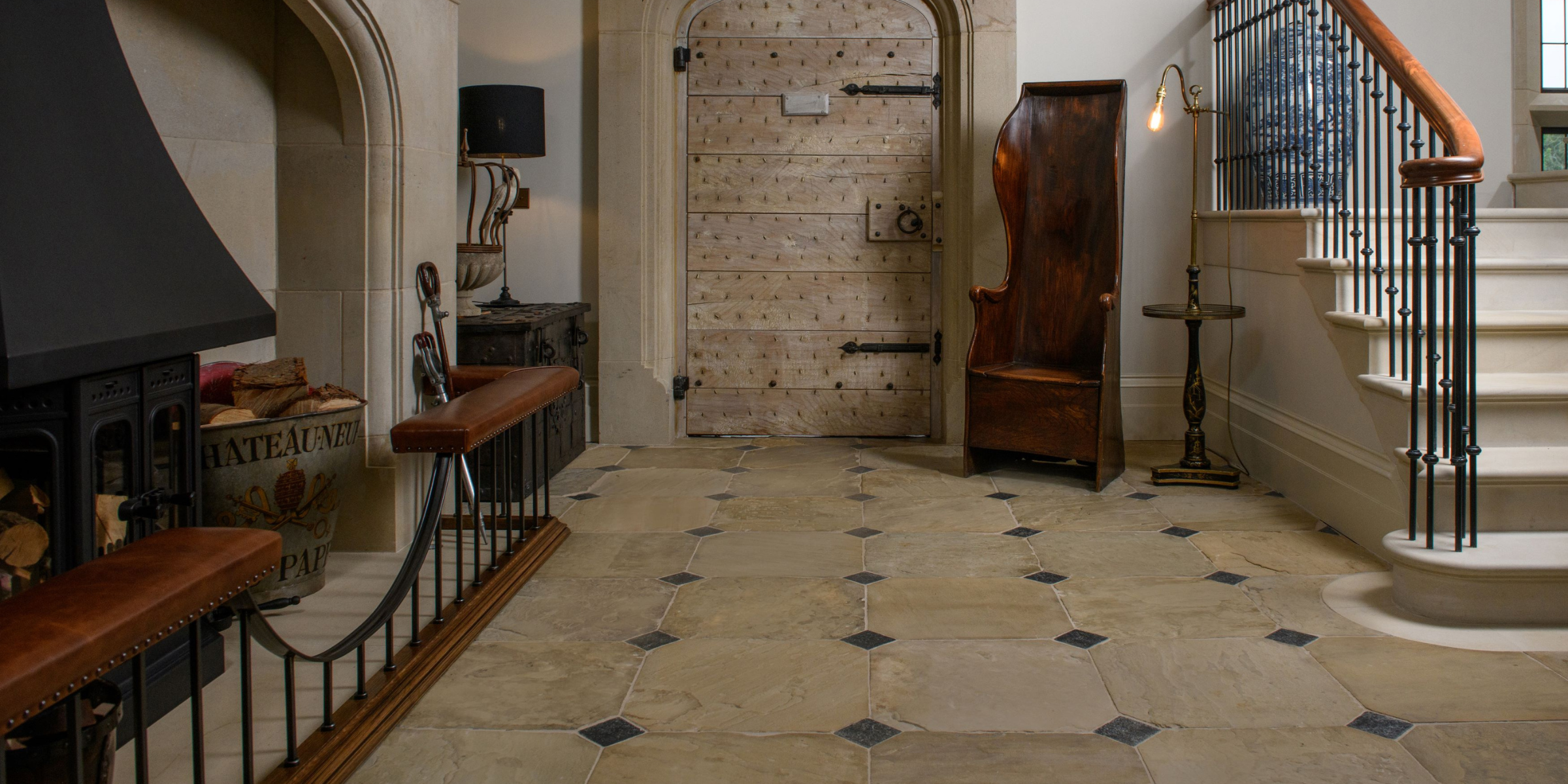 Lapicida genuine antique reclaimed stone floor